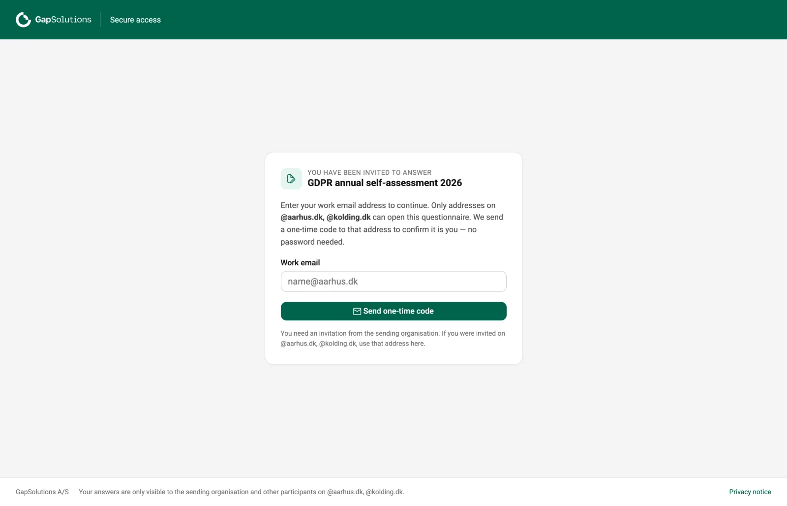 GapSolutions respondent portal